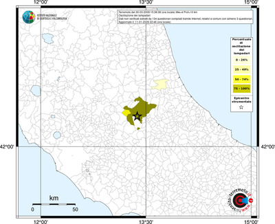 Mappa territorio comunale con almeno 3 questionari