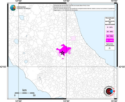 Mappa territorio comunale con almeno 3 questionari