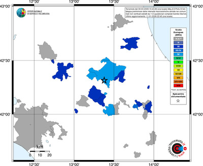 Mappa EMS - territori comuni