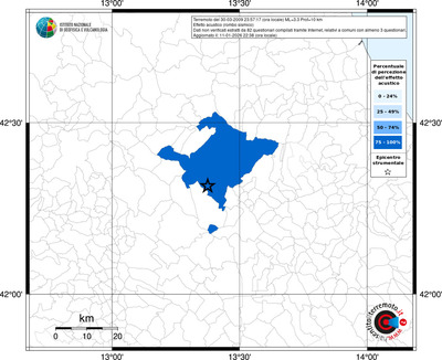 Mappa territorio comunale con almeno 3 questionari