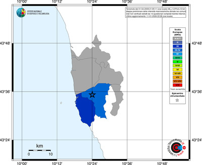 Mappa EMS - territori comuni