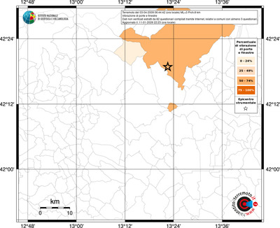 Mappa territorio comunale con almeno 3 questionari