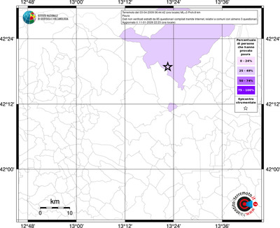 Mappa territorio comunale con almeno 3 questionari