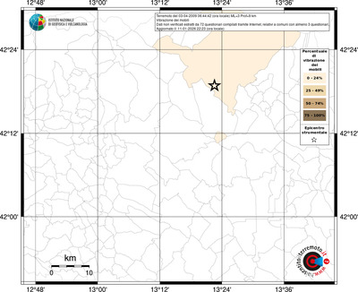 Mappa territorio comunale con almeno 3 questionari