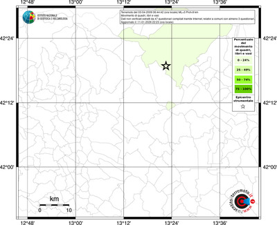 Mappa territorio comunale con almeno 3 questionari