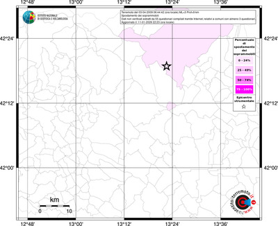 Mappa territorio comunale con almeno 3 questionari