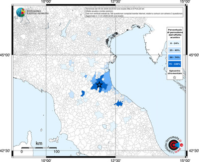 Mappa territorio comunale con almeno 3 questionari