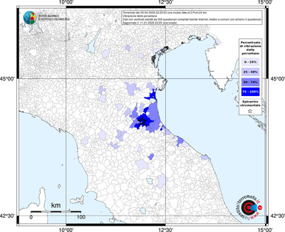 Mappa territorio comunale con almeno 3 questionari