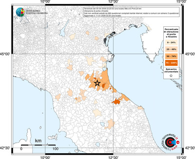 Mappa territorio comunale con almeno 3 questionari