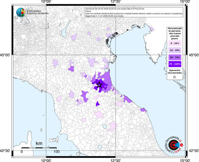 Mappa territorio comunale con almeno 3 questionari