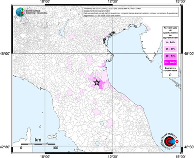 Mappa territorio comunale con almeno 3 questionari