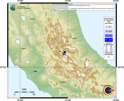 Mappa comuni con almeno 3 questionari