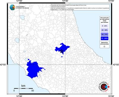Mappa territorio comunale con almeno 3 questionari