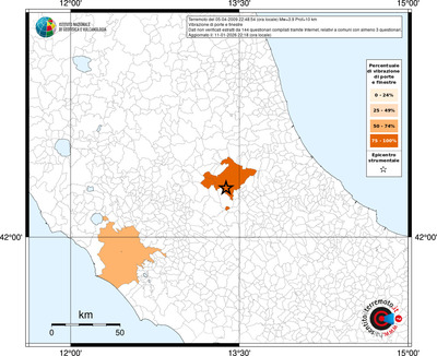 Mappa territorio comunale con almeno 3 questionari