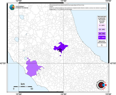 Mappa territorio comunale con almeno 3 questionari