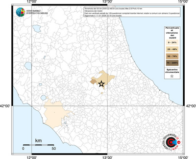 Mappa territorio comunale con almeno 3 questionari