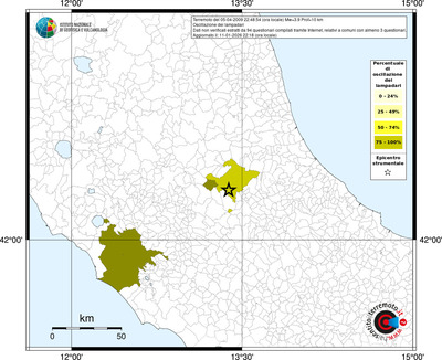 Mappa territorio comunale con almeno 3 questionari
