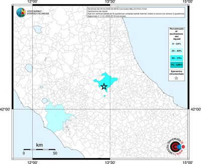 Mappa territorio comunale con almeno 3 questionari