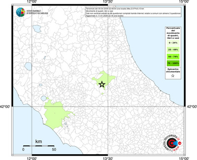 Mappa territorio comunale con almeno 3 questionari