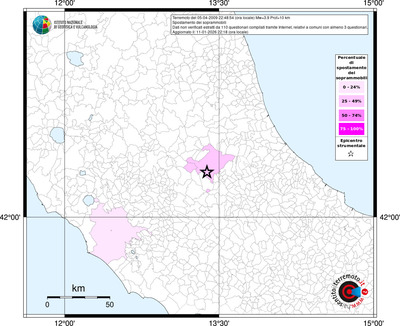 Mappa territorio comunale con almeno 3 questionari