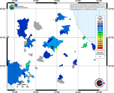 Mappa EMS - territori comuni
