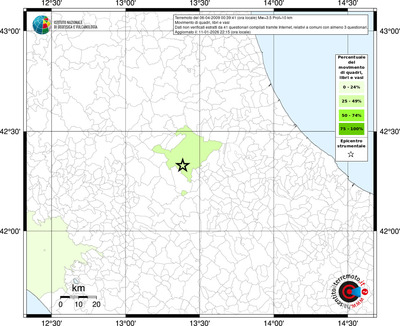 Mappa territorio comunale con almeno 3 questionari