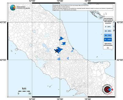 Mappa territorio comunale con almeno 3 questionari