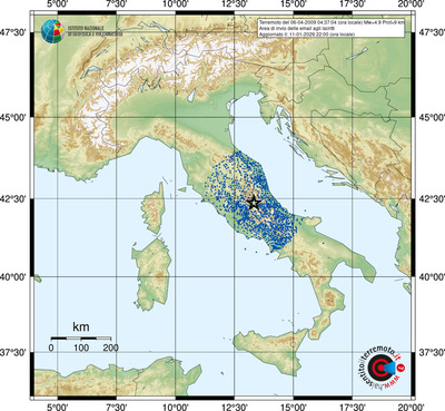 Area di invio delle email agli iscritti