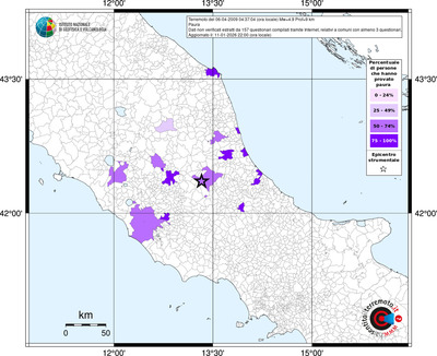 Mappa territorio comunale con almeno 3 questionari