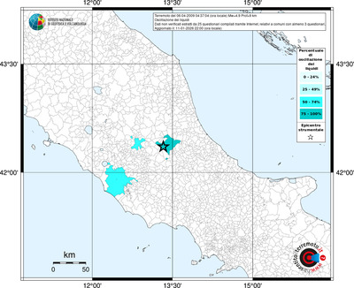 Mappa territorio comunale con almeno 3 questionari