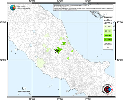 Mappa territorio comunale con almeno 3 questionari