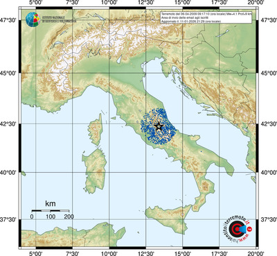 Area di invio delle email agli iscritti
