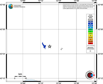 Mappa EMS - territori località