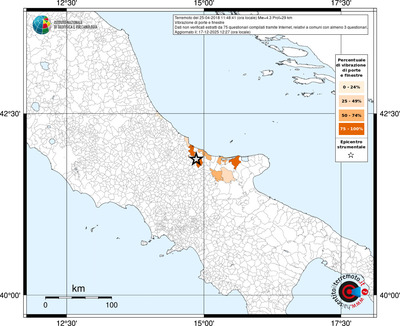 Mappa territorio comunale con almeno 3 questionari