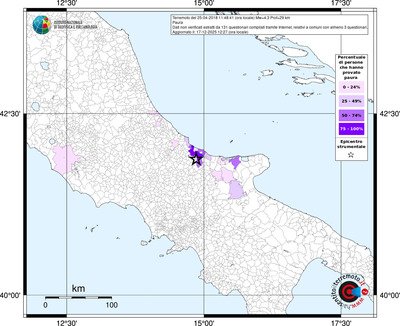 Mappa territorio comunale con almeno 3 questionari