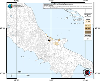 Mappa territorio comunale con almeno 3 questionari