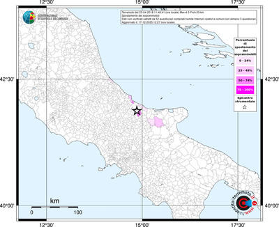 Mappa territorio comunale con almeno 3 questionari