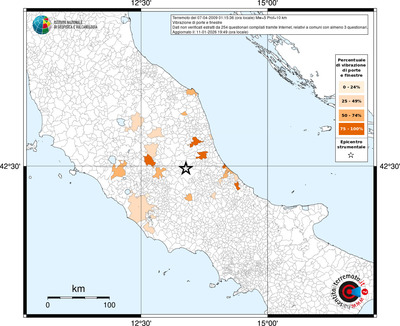Mappa territorio comunale con almeno 3 questionari