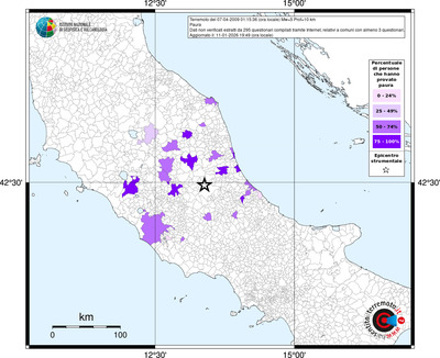 Mappa territorio comunale con almeno 3 questionari