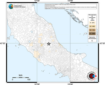 Mappa territorio comunale con almeno 3 questionari