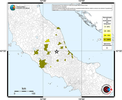 Mappa territorio comunale con almeno 3 questionari