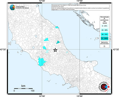 Mappa territorio comunale con almeno 3 questionari