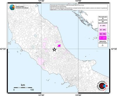 Mappa territorio comunale con almeno 3 questionari
