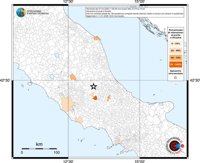 Mappa territorio comunale con almeno 3 questionari