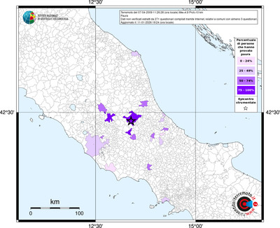 Mappa territorio comunale con almeno 3 questionari