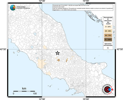 Mappa territorio comunale con almeno 3 questionari