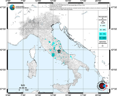 Mappa territorio comunale con almeno 3 questionari
