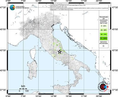 Mappa territorio comunale con almeno 3 questionari