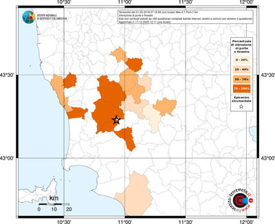 Mappa territorio comunale con almeno 3 questionari