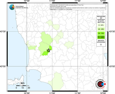 Mappa territorio comunale con almeno 3 questionari